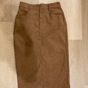 Knee length corduroy pencil skirt - size 2